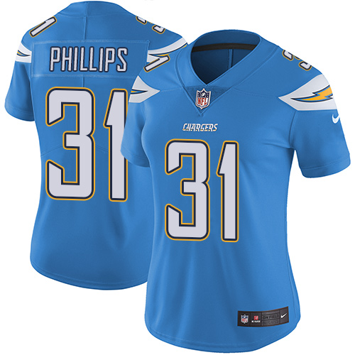 Women's Nike Los Angeles Chargers #31 Adrian Phillips Electric Blue Alternate Vapor Untouchable Limited Player NFL Jersey