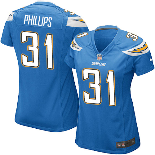 Women's Nike Los Angeles Chargers #31 Adrian Phillips Game Electric Blue Alternate NFL Jersey