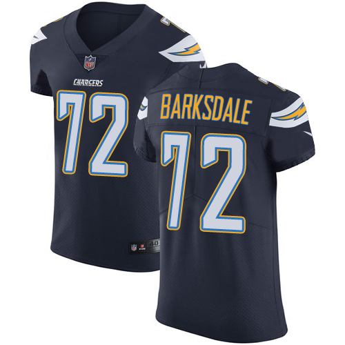 Men's Nike Los Angeles Chargers #72 Joe Barksdale Elite Navy Blue Team Color NFL Jersey