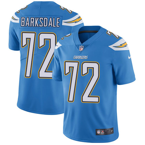 Men's Nike Los Angeles Chargers #72 Joe Barksdale Electric Blue Alternate Vapor Untouchable Limited Player NFL Jersey