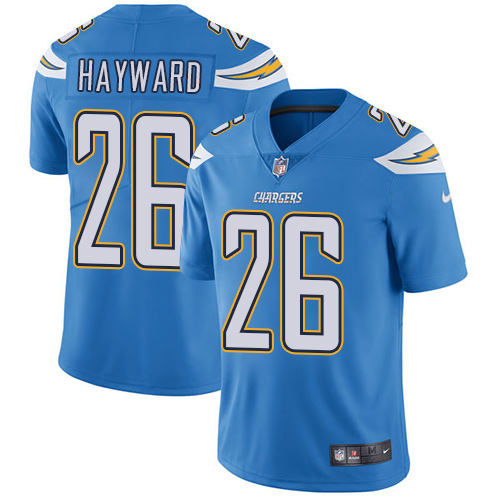 Youth Nike Los Angeles Chargers #26 Casey Hayward Electric Blue Alternate Vapor Untouchable Elite Player NFL Jersey