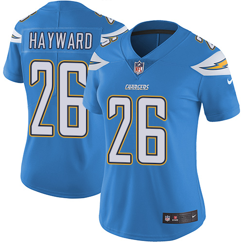Women's Nike Los Angeles Chargers #26 Casey Hayward Electric Blue Alternate Vapor Untouchable Limited Player NFL Jersey
