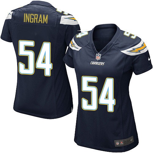 Women's Nike Los Angeles Chargers #54 Melvin Ingram Game Navy Blue Team Color NFL Jersey