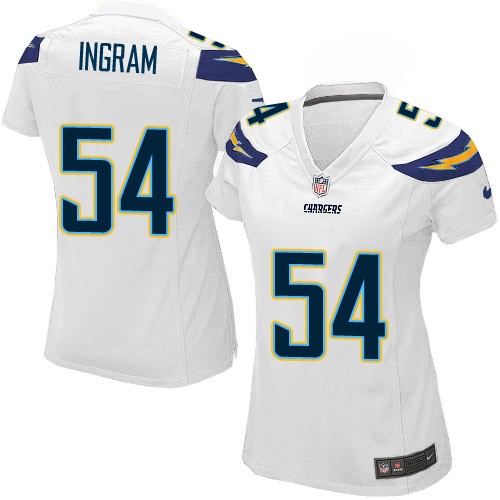 Women's Nike Los Angeles Chargers #54 Melvin Ingram Game White NFL Jersey