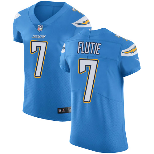 Men's Nike Los Angeles Chargers #7 Doug Flutie Elite Electric Blue Alternate NFL Jersey