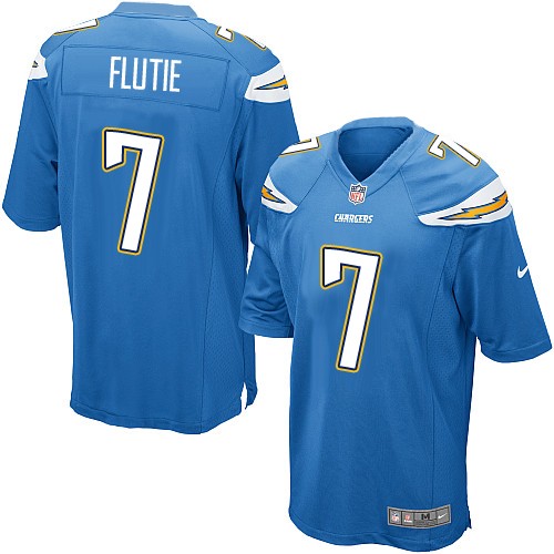 Men's Nike Los Angeles Chargers #7 Doug Flutie Game Electric Blue Alternate NFL Jersey