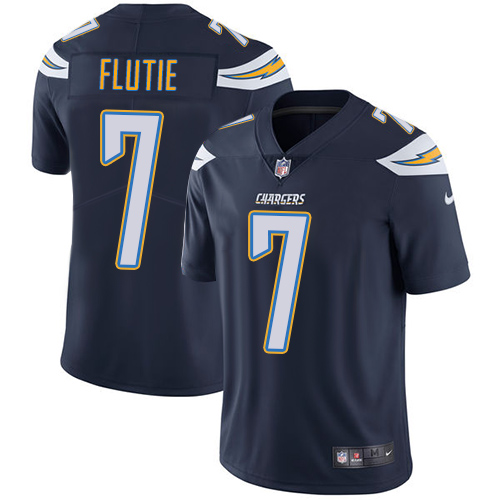 Youth Nike Los Angeles Chargers #7 Doug Flutie Navy Blue Team Color Vapor Untouchable Limited Player NFL Jersey