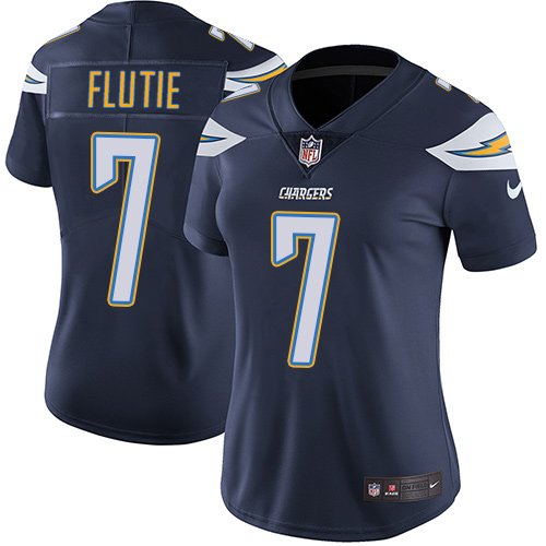 Women's Nike Los Angeles Chargers #7 Doug Flutie Navy Blue Team Color Vapor Untouchable Elite Player NFL Jersey
