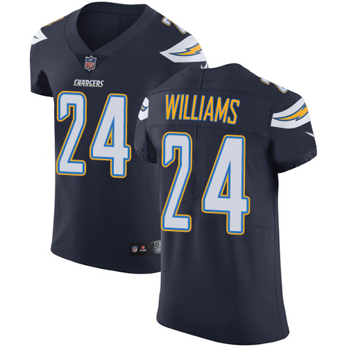 Men's Nike Los Angeles Chargers #24 Trevor Williams Elite Navy Blue Team Color NFL Jersey