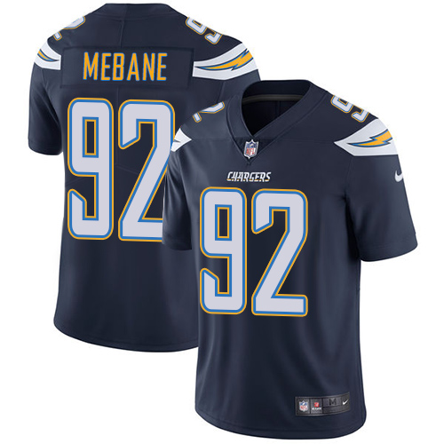 Youth Nike Los Angeles Chargers #92 Brandon Mebane Navy Blue Team Color Vapor Untouchable Elite Player NFL Jersey