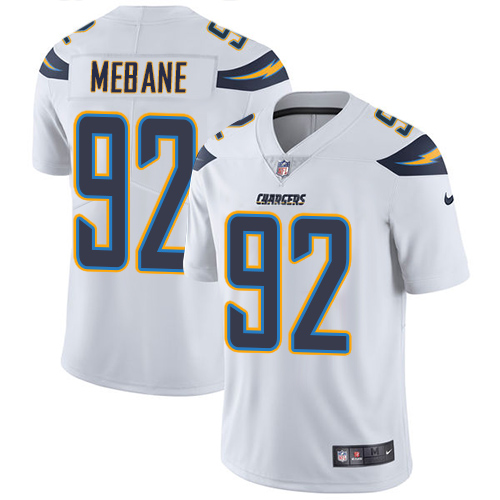 Youth Nike Los Angeles Chargers #92 Brandon Mebane White Vapor Untouchable Limited Player NFL Jersey