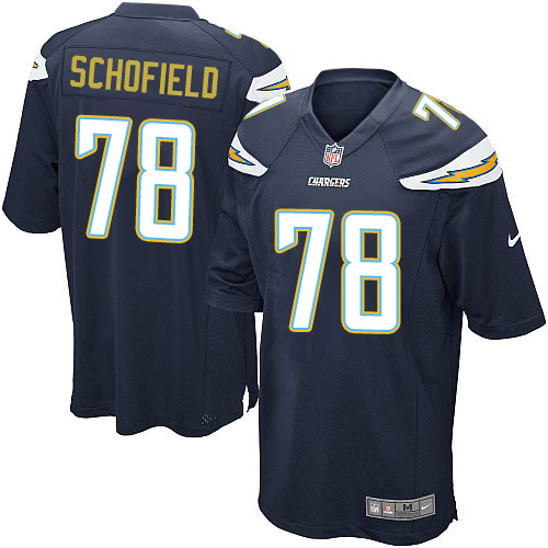 Men's Nike Los Angeles Chargers #78 Michael Schofield Game Navy Blue Team Color NFL Jersey