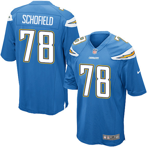 Men's Nike Los Angeles Chargers #78 Michael Schofield Game Electric Blue Alternate NFL Jersey