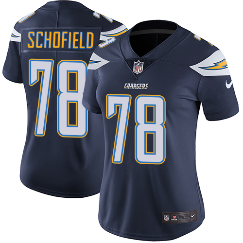 Women's Nike Los Angeles Chargers #78 Michael Schofield Navy Blue Team Color Vapor Untouchable Limited Player NFL Jersey