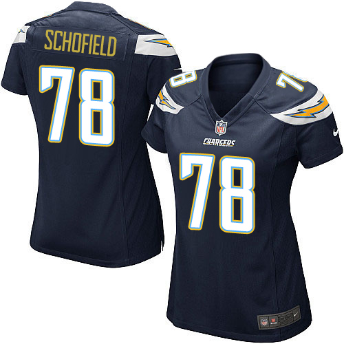 Women's Nike Los Angeles Chargers #78 Michael Schofield Game Navy Blue Team Color NFL Jersey