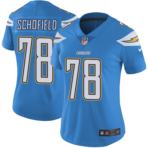 Women's Nike Los Angeles Chargers #78 Michael Schofield Electric Blue Alternate Vapor Untouchable Limited Player NFL Jersey