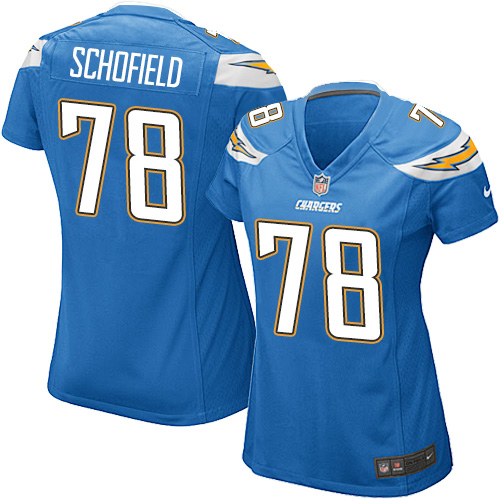 Women's Nike Los Angeles Chargers #78 Michael Schofield Game Electric Blue Alternate NFL Jersey