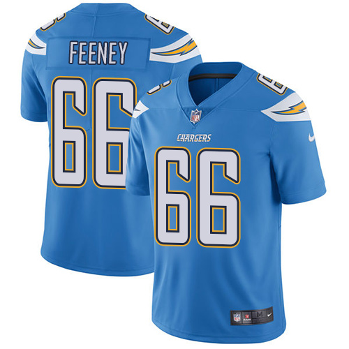 Men's Nike Los Angeles Chargers #66 Dan Feeney Electric Blue Alternate Vapor Untouchable Limited Player NFL Jersey