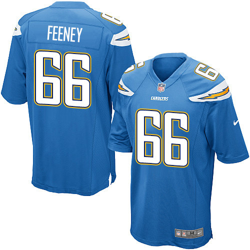 Men's Nike Los Angeles Chargers #66 Dan Feeney Game Electric Blue Alternate NFL Jersey