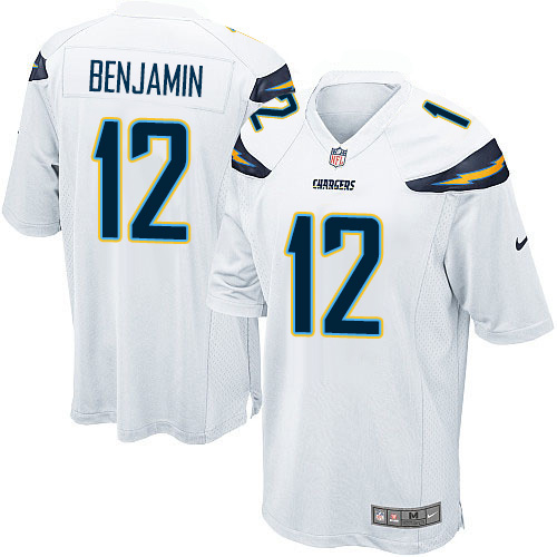 Men's Nike Los Angeles Chargers #12 Travis Benjamin Game White NFL Jersey