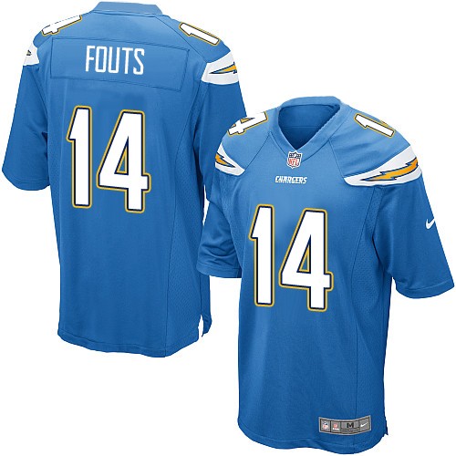 Men's Nike Los Angeles Chargers #14 Dan Fouts Game Electric Blue Alternate NFL Jersey