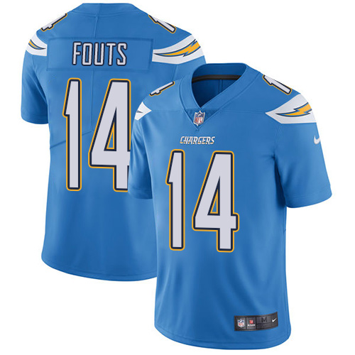 Youth Nike Los Angeles Chargers #14 Dan Fouts Electric Blue Alternate Vapor Untouchable Elite Player NFL Jersey