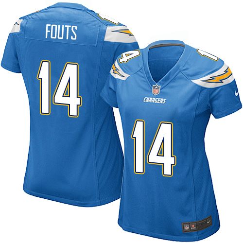 Women's Nike Los Angeles Chargers #14 Dan Fouts Game Electric Blue Alternate NFL Jersey