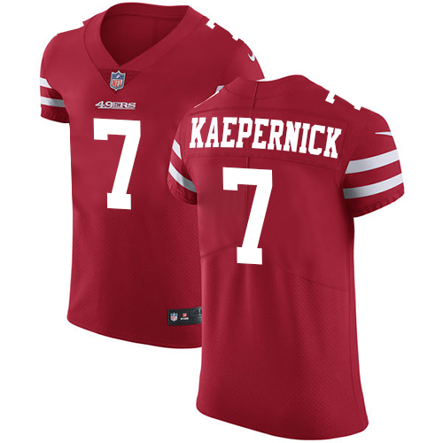Men's Nike San Francisco 49ers #7 Colin Kaepernick Red Team Color Vapor Untouchable Elite Player NFL Jersey