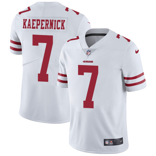 Men's Nike San Francisco 49ers #7 Colin Kaepernick White Vapor Untouchable Limited Player NFL Jersey