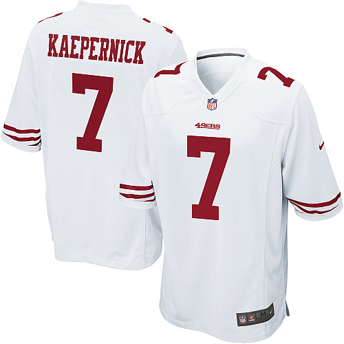 Men's Nike San Francisco 49ers #7 Colin Kaepernick Game White NFL Jersey