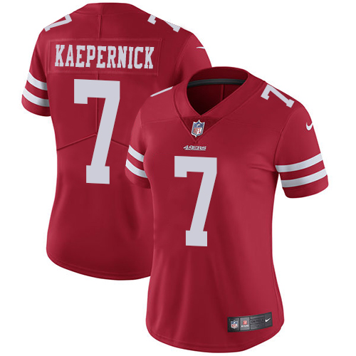 Women's Nike San Francisco 49ers #7 Colin Kaepernick Red Team Color Vapor Untouchable Elite Player NFL Jersey