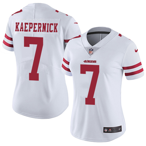 Women's Nike San Francisco 49ers #7 Colin Kaepernick White Vapor Untouchable Elite Player NFL Jersey