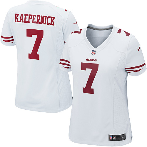Women's Nike San Francisco 49ers #7 Colin Kaepernick Game White NFL Jersey
