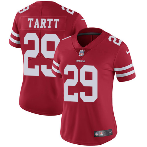 Women's Nike San Francisco 49ers #29 Jaquiski Tartt Red Team Color Vapor Untouchable Elite Player NFL Jersey