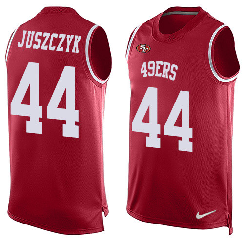 Men's Nike San Francisco 49ers #44 Kyle Juszczyk Limited Red Player Name & Number Tank Top NFL Jersey