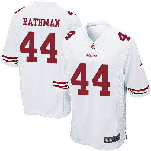 Men's Nike San Francisco 49ers #44 Tom Rathman Game White NFL Jersey
