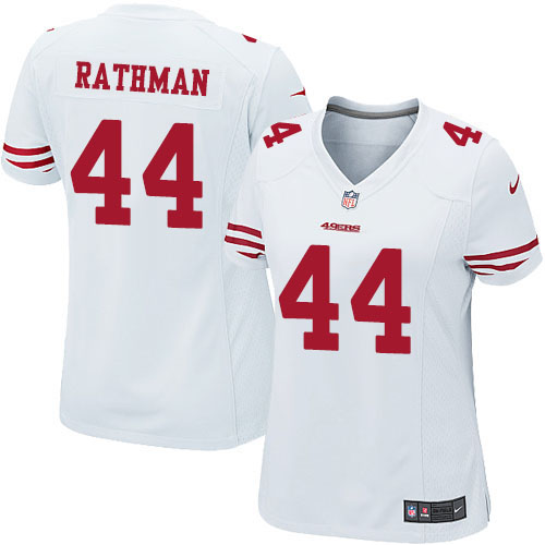 Women's Nike San Francisco 49ers #44 Tom Rathman Game White NFL Jersey