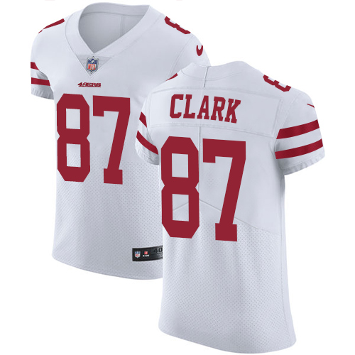 Men's Nike San Francisco 49ers #87 Dwight Clark White Vapor Untouchable Elite Player NFL Jersey