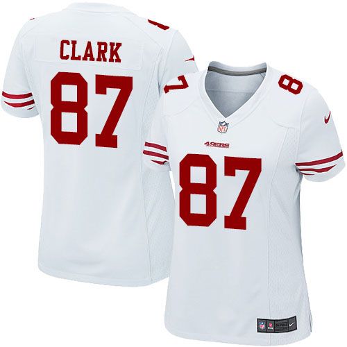 Women's Nike San Francisco 49ers #87 Dwight Clark Game White NFL Jersey