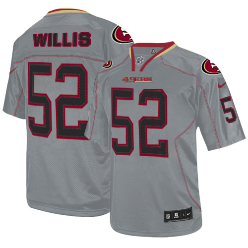 Men's Nike San Francisco 49ers #52 Patrick Willis Elite Lights Out Grey NFL Jersey
