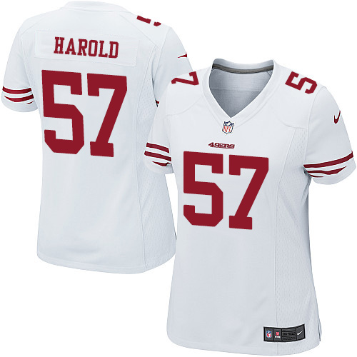 Women's Nike San Francisco 49ers #57 Eli Harold Game White NFL Jersey