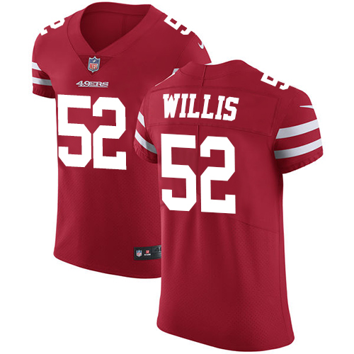 Men's Nike San Francisco 49ers #52 Patrick Willis Red Team Color Vapor Untouchable Elite Player NFL Jersey