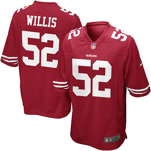 Men's Nike San Francisco 49ers #52 Patrick Willis Game Red Team Color NFL Jersey