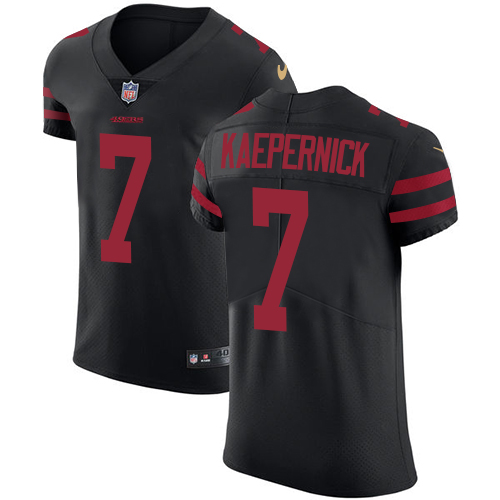 Men's Nike San Francisco 49ers #7 Colin Kaepernick Black Alternate Vapor Untouchable Elite Player NFL Jersey