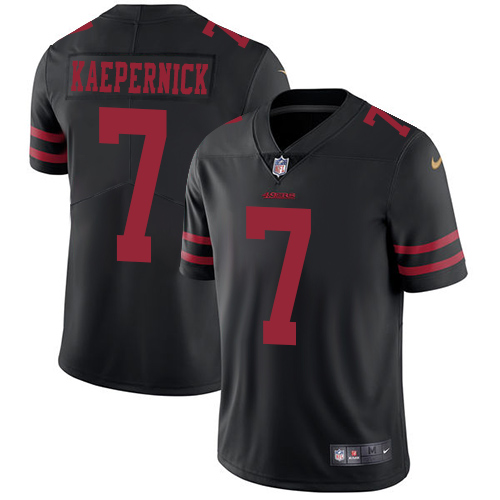 Youth Nike San Francisco 49ers #7 Colin Kaepernick Black Vapor Untouchable Elite Player NFL Jersey