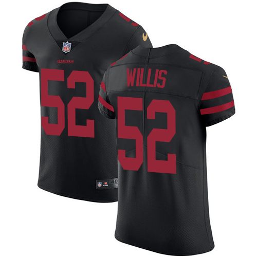 Men's Nike San Francisco 49ers #52 Patrick Willis Black Alternate Vapor Untouchable Elite Player NFL Jersey