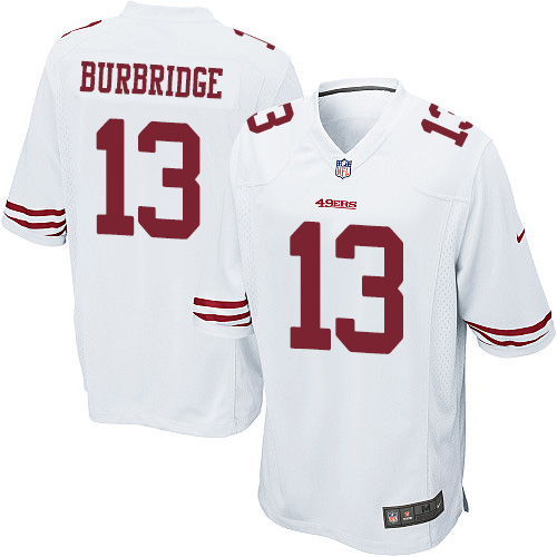 Men's Nike San Francisco 49ers #13 Aaron Burbridge Game White NFL Jersey
