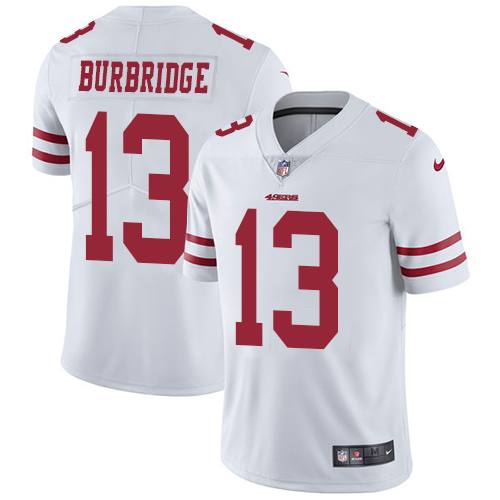 Youth Nike San Francisco 49ers #13 Aaron Burbridge White Vapor Untouchable Elite Player NFL Jersey