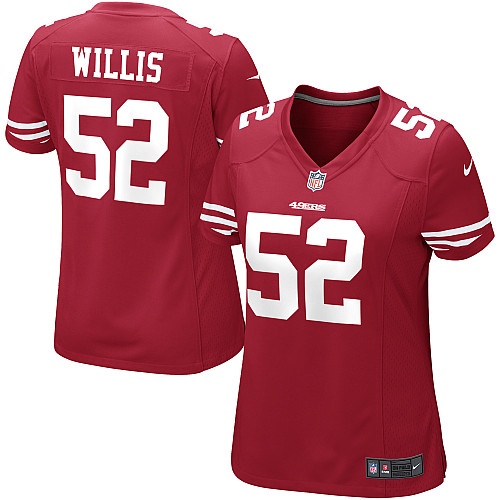 Women's Nike San Francisco 49ers #52 Patrick Willis Game Red Team Color NFL Jersey