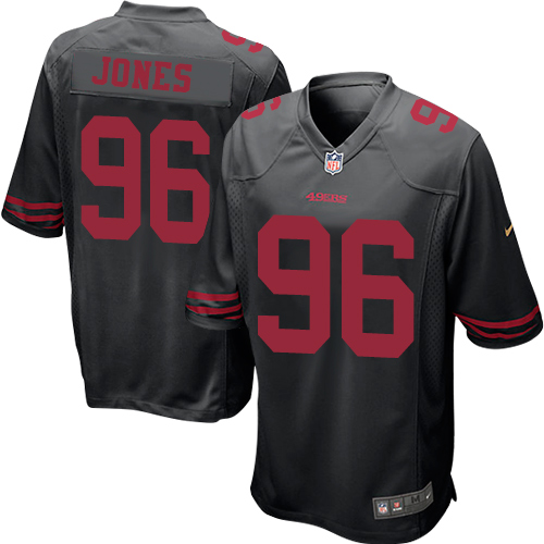 Men's Nike San Francisco 49ers #96 Datone Jones Game Black NFL Jersey